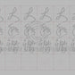 Calligraphy Water Mat - 10 Da Qualities - SMALL Character