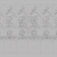 Calligraphy Water Mat - 10 Da Qualities - SMALL Character